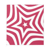 Vet & Helder Rood & Witte Ster in een Vectorpatroo Notitieblok (Voorkant)