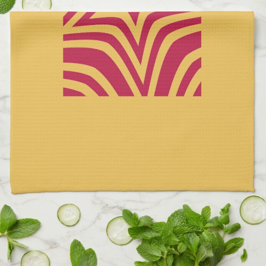 Vet & Helder Rood & Witte Ster in een Vectorpatroo Theedoek (Gevouwen)