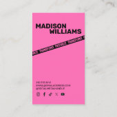 Vet Helder Roze Personal Trainer Foto Visitekaartje (Achterkant)