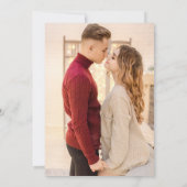 Vet Helder Roze Sinaasappel Waterverf Foto bruilof Kaart (Achterkant)