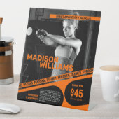 Vet Helder Sinaasappel Personal Trainer Foto Reclamebord Met Voetstuk (Insitu)