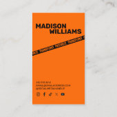 Vet Helder Sinaasappel Personal Trainer Foto Visitekaartje (Achterkant)