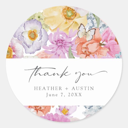 Vet Heldere Bloemen Stickers (Voorkant)