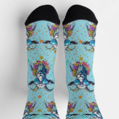 Vet, Heldere Geit in Zonnebril Ontwerp Sokken (Top)