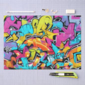 Vet Heldere Kleuren Graffiti Street Art Patroon Tissuepapier (Craft)