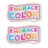 Vet heldere kleurenslogan voor omhulling sticker (Voorkant)