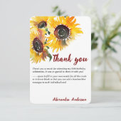 Vet Heldere Zonnebloem Waterverf Fabulous 50 Bedankkaart (Staand voorkant)