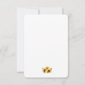 Vet Heldere Zonnebloem Waterverf Fabulous 50 Bedankkaart (Achterkant)