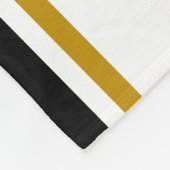 Vet Heldergroen Wit Twin Black Racing Stripes Fleece Deken (Hoek)