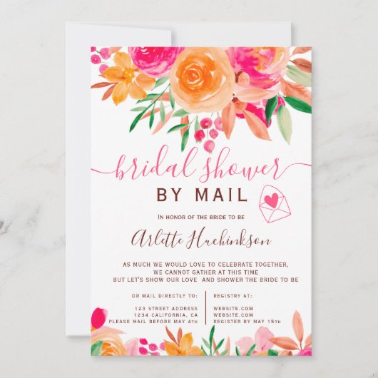 Vet herfst waterverf vrijgezellenfeest per post kaart (Voorkant)