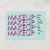 Vet herhalen Makeup Salon Nails Eyelashes Roze Visitekaartje (Voorkant)