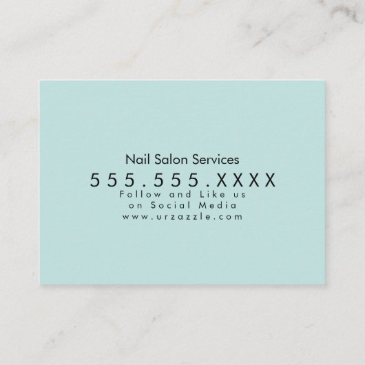 Vet herhalen Makeup Salon Nails Eyelashes Roze Visitekaartje (Achterkant)