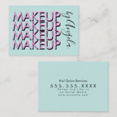 Vet herhalen Makeup Salon Nails Eyelashes Roze Visitekaartje (Voorkant / Achterkant)