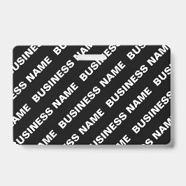 Vet herhalende bewerkbare naam | Eenvoudig zwart w Badge