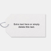 Vet Herhalende bewerkbare naam | Eenvoudig zwart w Cadeaulabel (Achterkant Horizontaal)