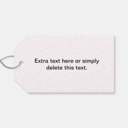 Vet Herhalende bewerkbare naam | Eenvoudig zwart w Cadeaulabel (Achterkant Horizontaal)