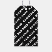 Vet Herhalende bewerkbare naam | Eenvoudig zwart w Cadeaulabel (Voorkant)