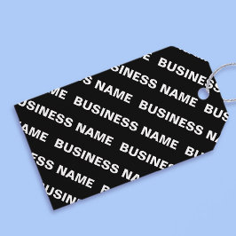 Vet Herhalende bewerkbare naam | Eenvoudig zwart w Cadeaulabel