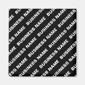 Vet Herhalende bewerkbare naam | Eenvoudig zwart w Magneet (Voorkant)