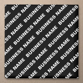 Vet Herhalende bewerkbare naam | Eenvoudig zwart w Magneet