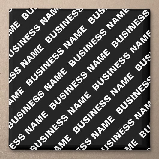 Vet Herhalende bewerkbare naam | Eenvoudig zwart w Magneet