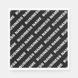 Vet Herhalende bewerkbare naam | Eenvoudig zwart w Servet