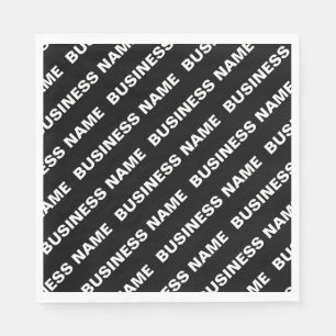 Vet Herhalende bewerkbare naam Eenvoudig zwart w Servet