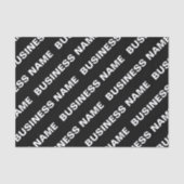 Vet Herhalende bewerkbare naam | Eenvoudig zwart w Tissuepapier (Voorkant)