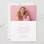 Vet HET AFSTUDEREN Twee foto AFSTUDEREN Aankondiging (Achterkant)