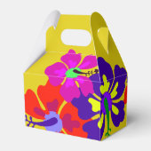 Vet Hibiscus Bloemen Bedankt Party Favor Boxes Bedankdoosjes (Achterkant)