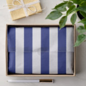 Vet horizontaal marineblauw en witte strepen tissuepapier (Geschenk)