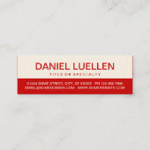 vet HOT DOGS Mini Visitekaartje (Achterkant)