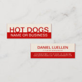 vet HOT DOGS Mini Visitekaartje (Voorkant / Achterkant)