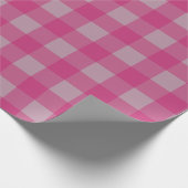 Vet Hot Pink Buffalo Plaid Wrapping Paper Cadeaupapier (Hoek)
