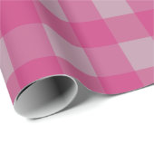Vet Hot Pink Buffalo Plaid Wrapping Paper Cadeaupapier (Rol Hoek)