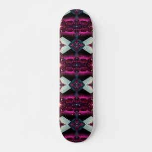 Vet Hot Pink Magenta Abstract geometrisch patroon Persoonlijk Skateboard