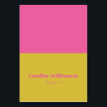 Vet Hot Roze Chartreuse Gele Aangepaste Plaats Kaa Kaart<br><div class="desc">Vet Hot Pink en Chartreuse Gele Typografie Aangepaste tafelkaart</div>