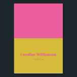 Vet Hot Roze Chartreuse Gele Aangepaste Plaats Kaa Kaart<br><div class="desc">Vet Hot Pink en Chartreuse Gele Typografie Aangepaste tafelkaart</div>