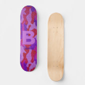 Vet Hot Roze Rood & Paarse Glitter Camouflage Camo Persoonlijk Skateboard (Voorkant)