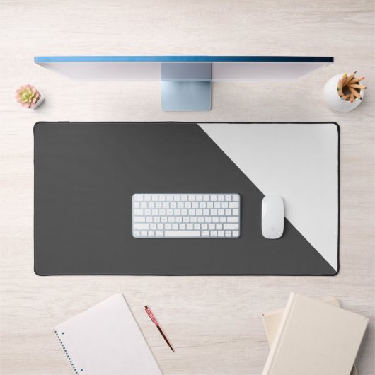 Vet Houtskool Grijs Wit Slant Hoek Kleur Blok Bureaumat (Kantoor 1)