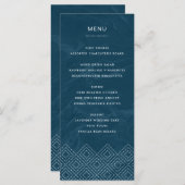 Vet Hues Blue Marble Custom Flat Menu Kaart (Voorkant / Achterkant)