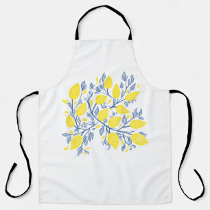 Vet huis planten kleurrijke houtsnede stijl schort