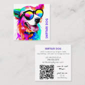 Vet Huisdier Sitter QR Code Square Visitekaartje (Voorkant / Achterkant)