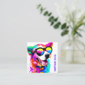 Vet Huisdier Sitter QR Code Square Visitekaartje (Staand voorkant)