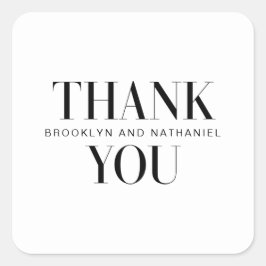 Vet huwelijk van modern type - Bedankt voor je fot Vierkante Sticker