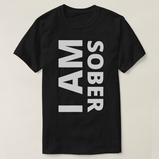 Vet ik ben Sober Design for Recovery Sober Anniver T-shirt (Design voorkant)