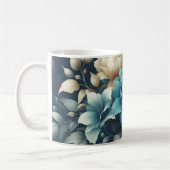 Vet in Blauw & Delicate Cream Bloemen Koffiemok (Links)
