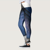 Vet in blauw leggings (Links)