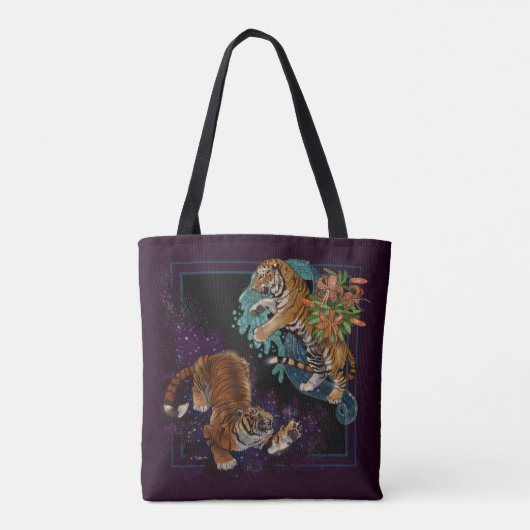 Vet in de Canvas tas Stars Tigers (Achterkant)