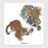 Vet in de Stars Tigers Custom-Cut Vinyl Sticker (Vel)